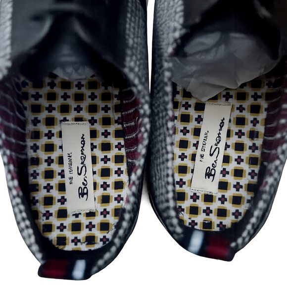 Ben Sherman Brent Cap Toe Oxford Dress Shoes Black Houndstooth Men’s Size 11 NWT